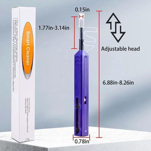 Alt view image 3 of 5 - USON 3pc LC Fiber Optic Cleaner Pen,Cleaning LC 1.25mm Plug Connector Fiber Optic Cleaner Pen, More Than 800 uses