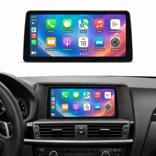 Alt view image 3 of 5 - XMOLINK 12.3" Wide-View CarPlay & Android Auto Screen for BMW X3 X4 2014-2016 NBT, Linux Touchscreen Retrofit Display, F25/F26, iDrive Retained