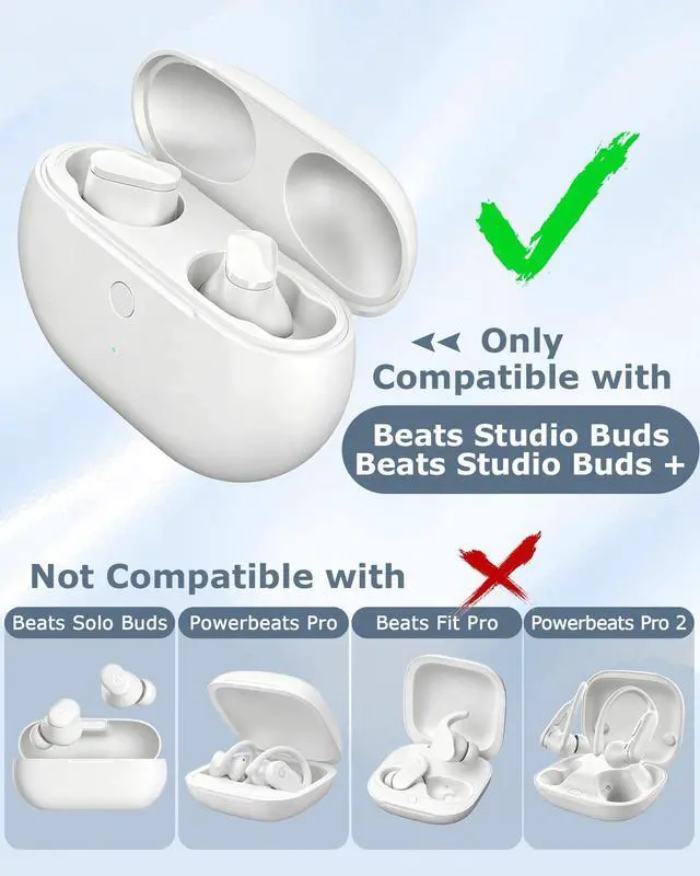 Alt view image 2 of 5 - XCZNAGS Charging Case Replacement for Studio Buds & Studio Buds+: 660mAh Earbuds Charger Case with Bluetooth Sync Button & USB-C Cable
