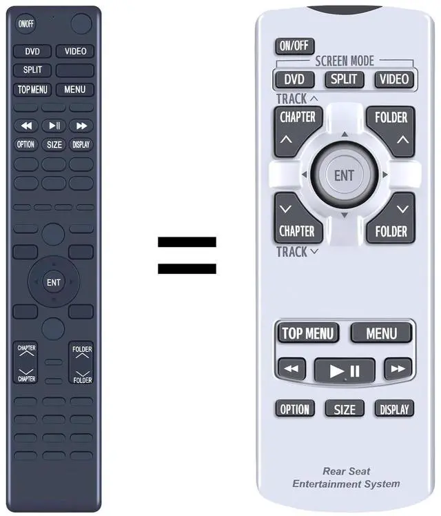 Main image of ZWP Replacement Remote Control fit for 2011, 2012, 2013 Toyota Sienna, Highlander and Sequoia Rear DVD Entertainment Remote 8617045070 86170-45070