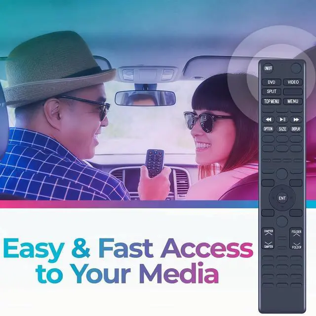 Alt view image 4 of 5 - ZWP Replacement Remote Control fit for 2011, 2012, 2013 Toyota Sienna, Highlander and Sequoia Rear DVD Entertainment Remote 8617045070 86170-45070