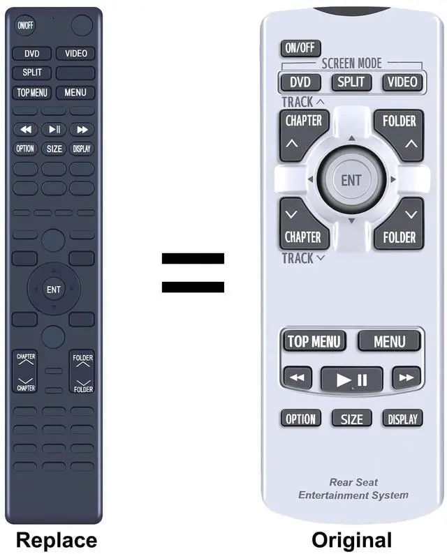 Alt view image 2 of 5 - ZWP Replacement Remote Control fit for 2011, 2012, 2013 Toyota Sienna, Highlander and Sequoia Rear DVD Entertainment Remote 8617045070 86170-45070