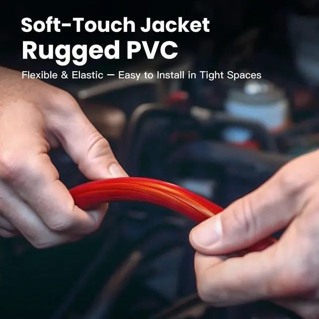 Alt view image 3 of 5 - CMRVBNQ 4 Gauge Battery Cable CCA Wire Kit, 15ft Each Red Black with Terminals Heat Shrink Tubes Low Voltage Primary Automotive Power Ground Cable for Car Audio Amp Subwoofer RV Wiring