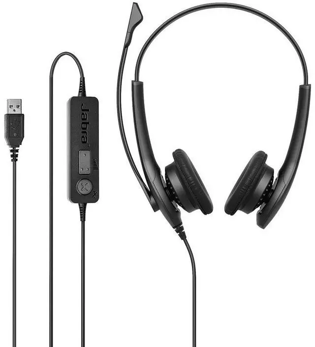 Alt view image 5 of 5 - Jabra Biz 1100 EDU Duo USB Wired Headset Black