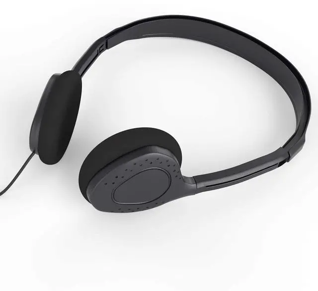 Alt view image 4 of 5 - Maeline Bulk Headphones with 3.5 mm Headphone Plug - 20 Pack - Black