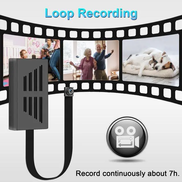 Alt view image 3 of 3 - Amyway Mini Video Cameras 1080P Portable Nanny Video Loop Recorder with Motion Detection Security Cameras for Outdoor Home Office Security(No WiFi Function) (64GB)