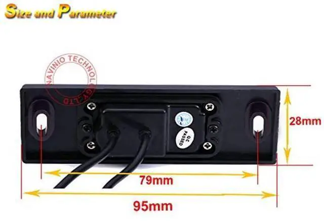 Alt view image 3 of 5 - 1280 * 720 Pixel HD Car Waterproof Backup Rear-View License Plate Rear Reverse Parking Camera Replacement for Saab 92 93 94 95 97 9X /Subaru Liberty Forester Wagon