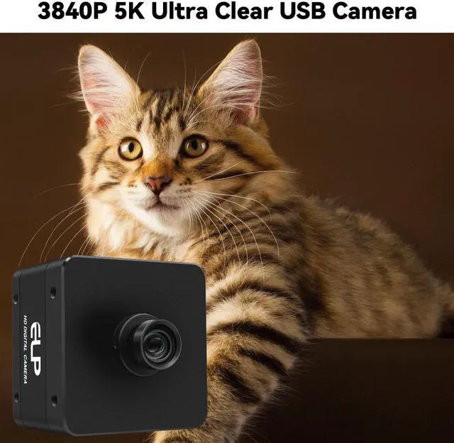 Alt view image 2 of 5 - IFWATER 5K USB3.0 Industrial Camera,20MP 5120x3840 High Resolution Webcam,85 HFOV No Distortion Lens,Support USB3.0/2.0 High Speed Transmission,Plug&Play for Windows Linux Mac Android System