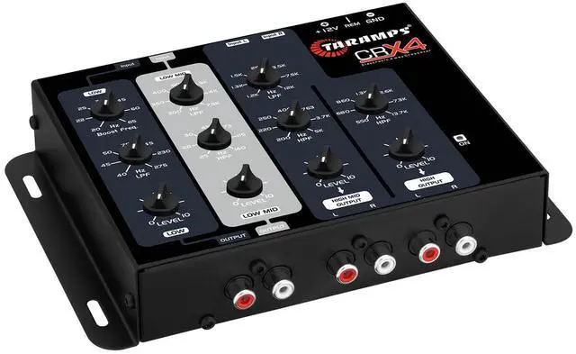 Alt view image 2 of 5 - Taramps Crx4 Electronic 4 Way Crossover Rca Channels 8 Volts Rms Car Audio Processor Stereo Equalizer Great for Low/High with Bass Boost, Compact Size
