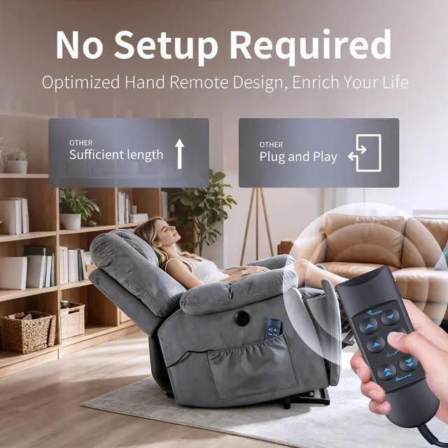 Alt view image 4 of 5 - ZWP 6 Button 5 Pin Prong Lift Chair Remote Control Replacement Compatible for Premier Silver Series, Flex Plus SF-50, Medline, MiBed Adjustable Base