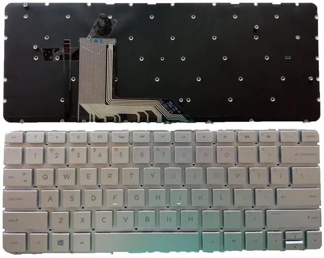 Main image of Laptop Replacement US Layout with Backlit Keyboard for HP Spectre X360 13-4000 13-4001DX 13-4002DX 13-4003DX 13-4005DX 13-4013DX 806500-001 Silver TPN-Q157 Q213