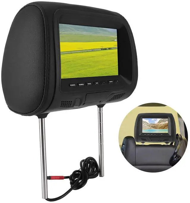 Alt view image 3 of 5 - DVD Player Headrest Mount Holder,7 inches LCD Display MP5 Multimedia Player for Car Seat Back Headrest