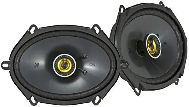 Alt view image 2 of 4 - 4X Kicker 225W 6x8 CS Series 2-Way Black Car Coaxial Speakers, 4X Enrock 16 Gauge Speaker Harness Adapter W/Red Bullet for Select Ford Vehicles 1998-UP, Enrock Audio 16-Gauge 50 Foot Speaker Wire