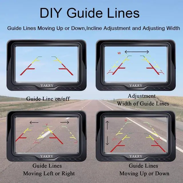 Alt view image 3 of 5 - HD 1080P Backup Camera for Cars, Trucks, SUVs, RVs - Night Vision, Waterproof, Wide Angle, Easy DIY Installation, Includes 4.3 LCD Monitor for Safer Parking