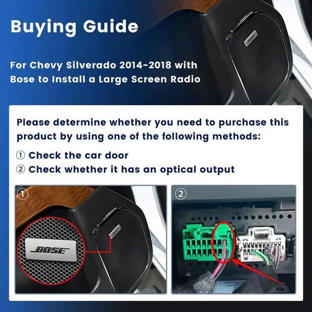 Alt view image 2 of 5 - LASERTAIL Audio System Adapter Optic Fiber Box for Chevy Silverado GMC Sierra 2014-2018 Supplemental Wires for Chevy Silverado Radio