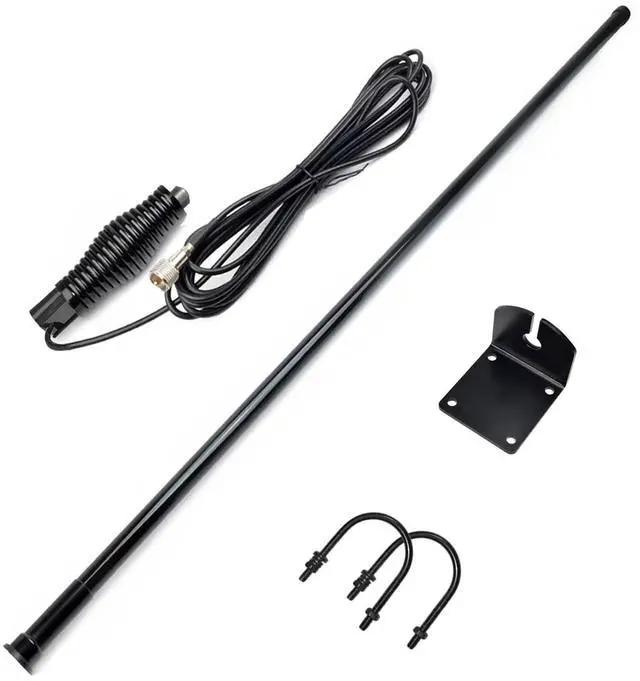 Alt view image 5 of 5 - 2m GMRS Bull Bar Antenna for 2m/ GMRS Ham Radio Repeater, Pre-Tuned 144-148/462-468 MHz, Peak Gain 6.5dBi, Lower SWR 1.3, 5meter Cable, UHF Connector