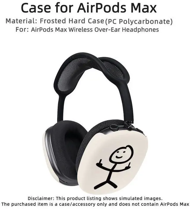 Alt view image 3 of 5 - KESHAMI Suitable for Apple AirPods Max Headphones, Hard Shell Head-Mounted Protective case Accessory, Thin and Light, Anti-Fingerprint, Easy to Clean, Personalized and Trendy Finger
