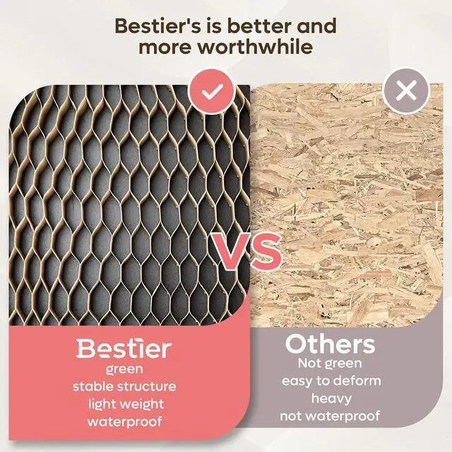 Alt view image 4 of 7 - Bestier Mid Century Modern TV Stand for TVs up to 75" with Storage Grey