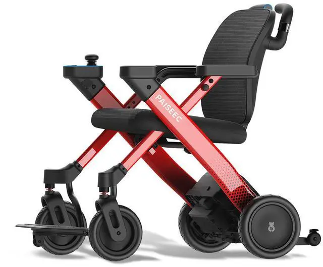 Main image of PAISEEC 3in1 Electric Wheelchair with Push-Assist, Foldable Power Wheelchair for Travel, Indoor, Outdoor Use Right-Hand Joystick