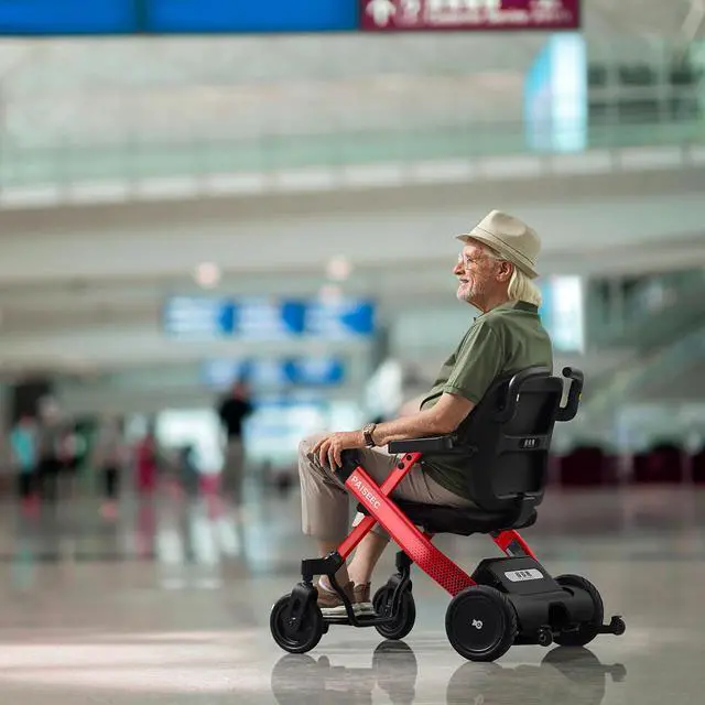 Alt view image 6 of 7 - PAISEEC 3in1 Electric Wheelchair with Push-Assist, Foldable Power Wheelchair for Travel, Indoor, Outdoor Use Right-Hand Joystick