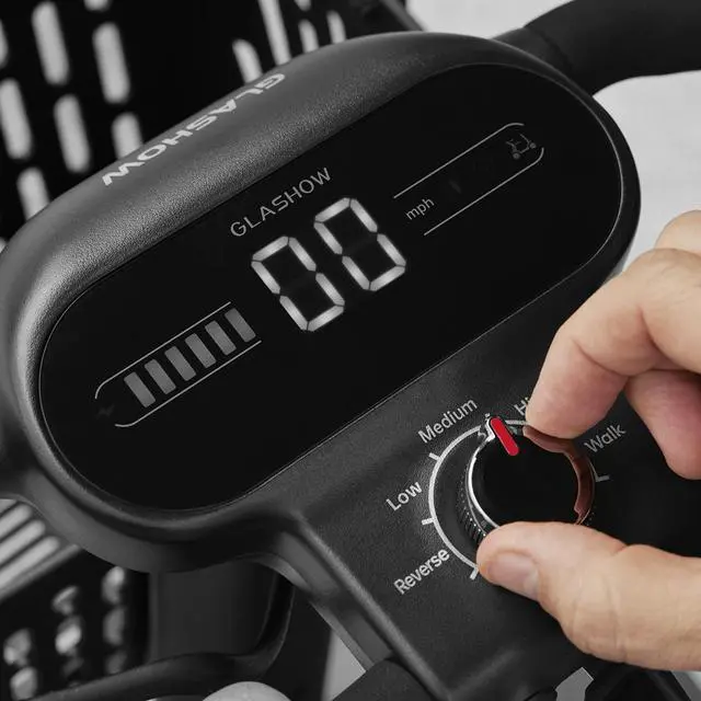 Alt view image 3 of 7 - PAISEEC S3 Foldable Mobility Scooter for Adults - 25 Miles Range, 6 mph, Lightweight Mobility Scooter, Large Wheels for Outdoor, Red