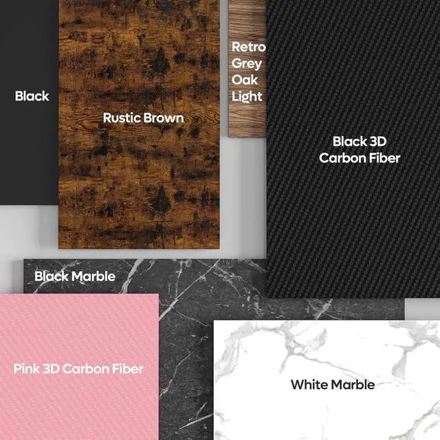 Alt view image 4 of 7 - Bestier 42 L Shaped Computer Desk with LED, Corner Gaming Desk with Power Outlet,Reversible Storage Shelves and Hooks,Pink