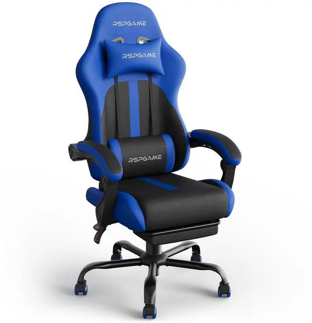 Main image of RSPGAME Basic Ergonomic Gaming Chair for Adults - PU Leather Office Chair with Lumbar Support, Pocket Spring Cushion & Retractable Footrest