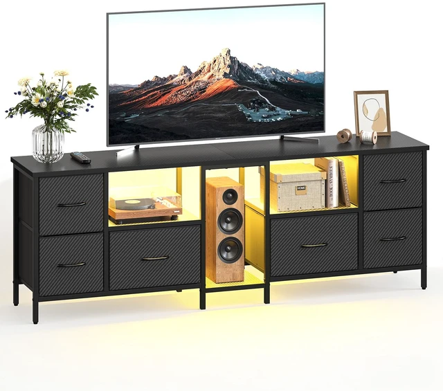 Alt view image 7 of 7 - 63 inch W TV Stand with RGB LED Light, 6 Drawers Media Console, Entertainment Center for TVs up to 70", Game Console for Living Room Bedroom