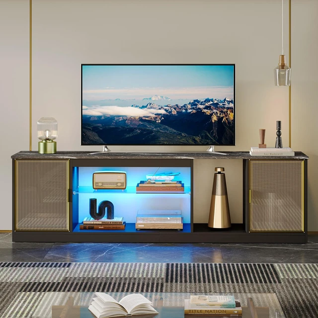 Main image of 70.87 inch LED TV Stand for TVs up to 80", Gaming TV Cabinet for PS5, TV Console for Living Room
