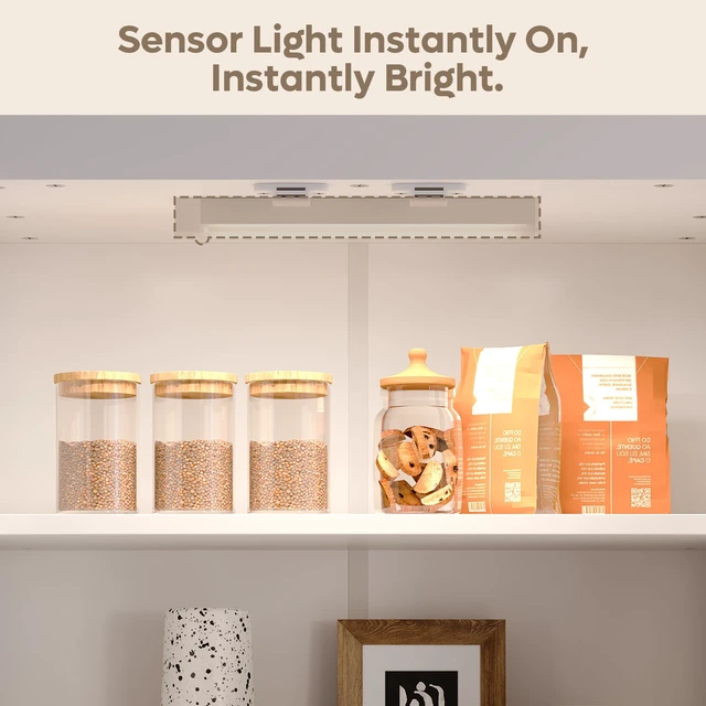 Alt view image 5 of 6 - Bestier Pantry Cabinet, 72" Tall Kitchen Cabinet with Doors, 2 Adjustable Shelves & 1 Drawer, Kitchen Storage Cabinets with Sensor Light, Freestanding Cupboards for Dining Room, Bathroom, Natual Oak