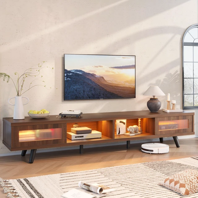 Main image of 70-inch LED Modern Low Profile TV Consoles with Storage for Living Room