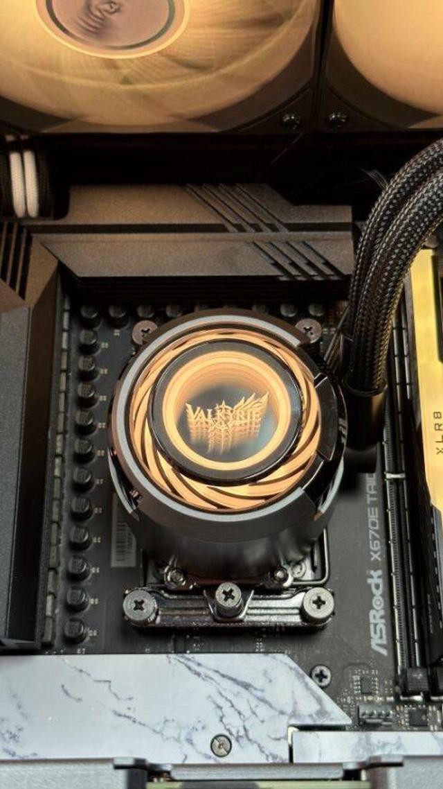 Alt view image 7 of 7 - Valkyrie Jarn 240 Black - AIO CPU Liquid Cooler - ARGB LEDs - 2x Fluid Dynamic Bearing 120mm Fans - 5 Year Warranty - 240mm Radiator, Compatible with AM4/AM5, AMD Ryzen 5 5600, 5800x3d, LGA1700/1200