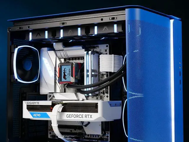 Alt view image 7 of 7 - Valkyrie Syn 240 Black - AIO CPU Liquid Cooler - LCD Screen Inside PC - 3x Fluid Dynamic Bearing X12 Fans, 240mm Water Cooler, Compatible w/ AMD AM4/AM5, Ryzen 7 7800x3d, Intel 14900k, LGA1700/1200