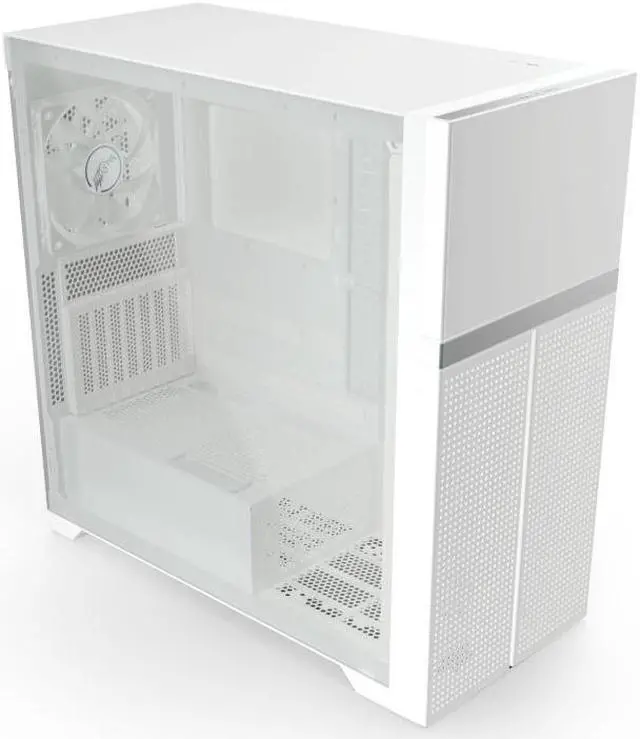 Main image of Valkyrie VK02-Lite Mid Tower ATX PC Case - White, Tempered Glass Panel, 360/420mm Radiator Support, ARGB Lighting, Cable Management System, High Airflow Optimized Cooling, 1x V14 Fan Included