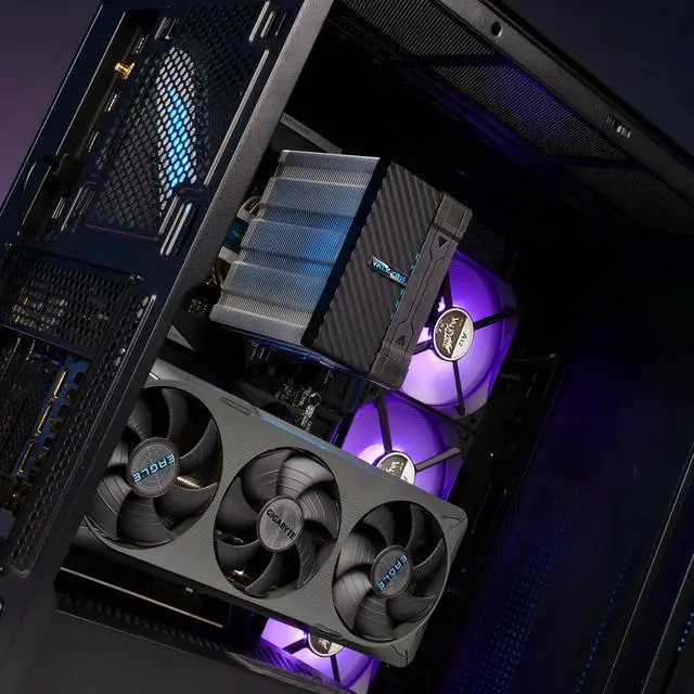 Alt view image 4 of 5 - Valkyrie Surge SL125 Black Air Cooler, CPU Air Cooler ARGB LEDs - AM4/AM5 - LGA 1851/1700/1200, 1x Valkyrie B12 High Performance 120mm CPU Fan, Low Noise, LGA1151/1150, Low Profile