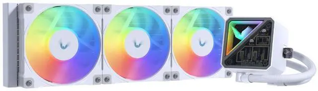 Main image of Valkyrie V360 Lite AIO CPU Liquid Cooler- White, 360mm, RGB LEDs, FDB 120mm Fans 2150RPM, 2800RPM Pump, Fits AMD AM5/AM4, Intel LGA 1851, AMD Ryzen 9900x, 7800x3D, Intel Core Ultra 245K, 265K, 285K