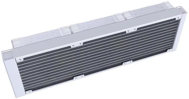 Alt view image 4 of 5 - Valkyrie V360 Lite AIO CPU Liquid Cooler- White, 360mm, RGB LEDs, FDB 120mm Fans 2150RPM, 2800RPM Pump, Fits AMD AM5/AM4, Intel LGA 1851, AMD Ryzen 9900x, 7800x3D, Intel Core Ultra 245K, 265K, 285K