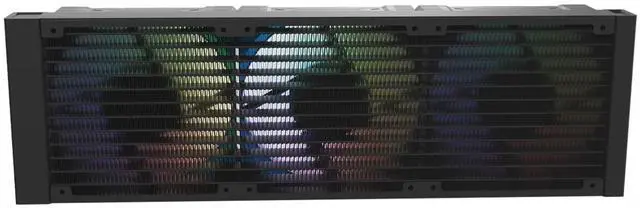 Alt view image 4 of 5 - Valkyrie V360 Lite AIO CPU Liquid Cooler - Black, 360mm, RGB LEDs, FDB 120mm Fans 2150RPM, 2800RPM Pump, Fits AMD AM5/AM4, Intel LGA 1851, AMD Ryzen 9900x, 7800x3D, Intel Core Ultra 245K, 265K, 285K