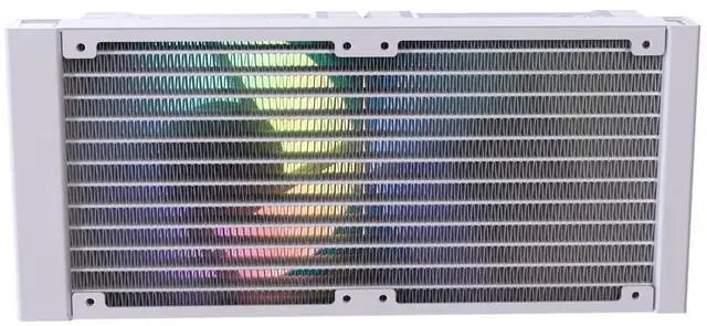 Alt view image 3 of 7 - Valkyrie V240 Lite AIO CPU Liquid Cooler - White, 240mm, RGB LEDs, FDB 120mm Fans 2150RPM, 2800RPM Pump, Fits AMD AM5/AM4, Intel LGA 1851, AMD Ryzen 9900x, 7800x3D, Intel Core Ultra 245K, 265K, 285K