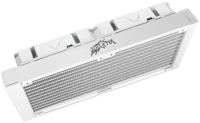 Alt view image 4 of 7 - Valkyrie Syn 240 White - AIO CPU Liquid Cooler - LCD Screen Inside PC - 3x Fluid Dynamic Bearing X12 Fans, 240mm Water Cooler, Compatible w/ AMD AM4/AM5, Ryzen 7 7800x3d, Intel 14900k, LGA1700/1200