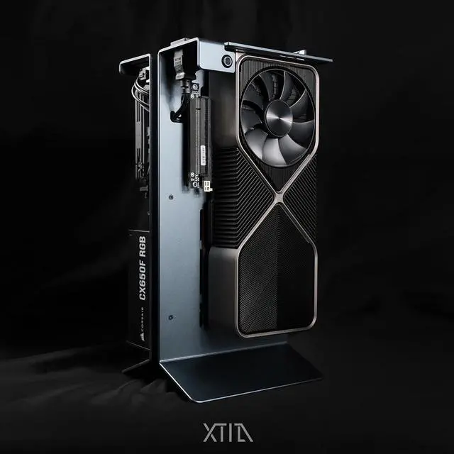 Alt view image 2 of 6 - XTIA Xproto-L V2 (Black) Open-Frame ITX Case Ultimate PCIe 5.0 All-In-One Bundle