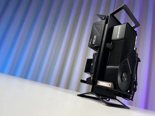 Alt view image 7 of 7 - XTIA Xproto-L V2 (Black) Open-Frame ITX Case Ultimate PCIe 5.0 All-In-One Bundle