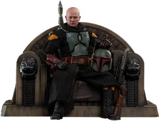 Main image of Figure Hot Toys TMS056 - Star Wars : The Mandalorian - Boba Fett Repaint Armor Version & Throne Standard Version