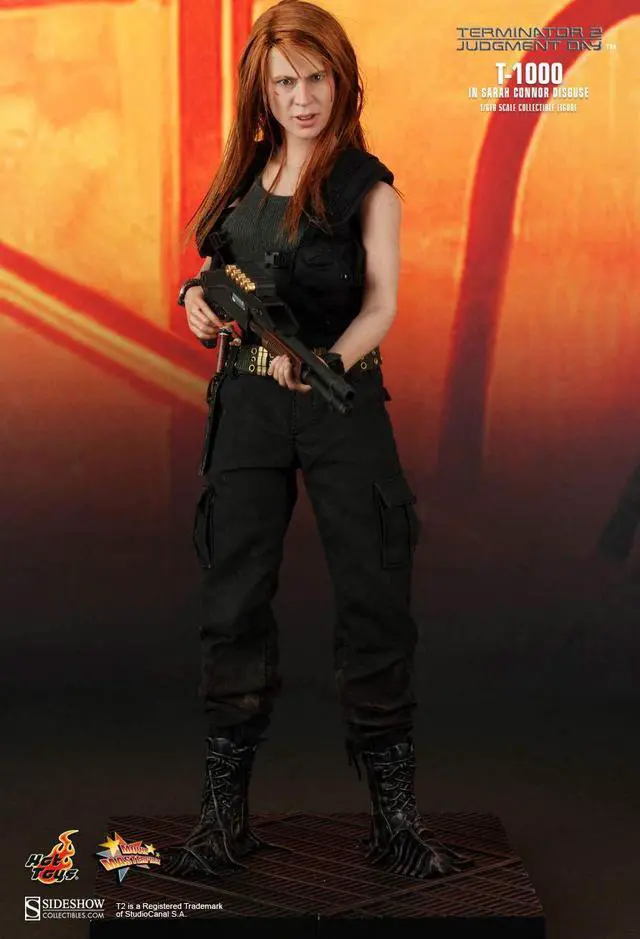 Alt view image 4 of 6 - hot toys terminator 2 judgement day movie masterpiece 1/6 scale collectible figure t1000 as sarah connor