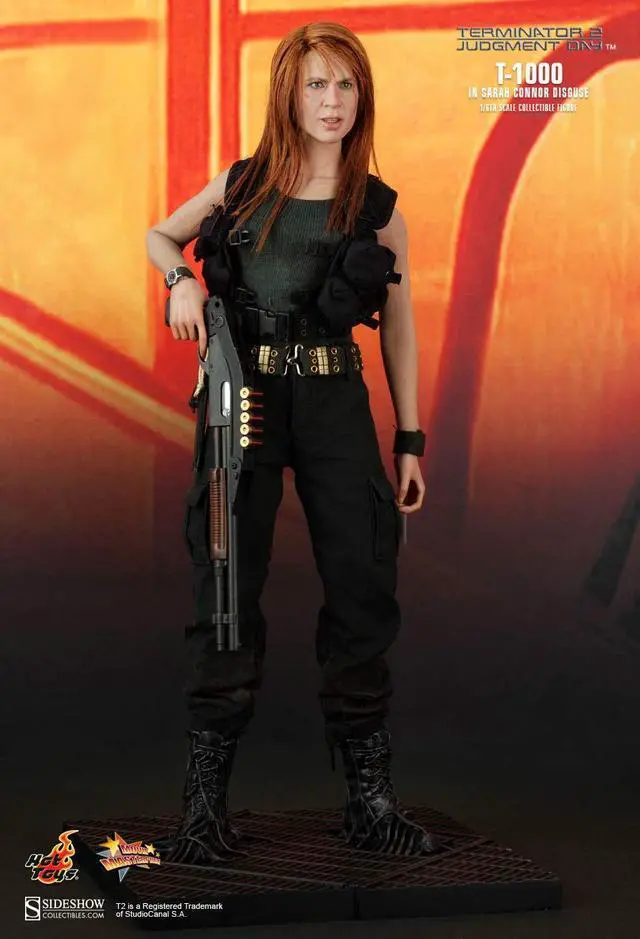 Alt view image 5 of 6 - hot toys terminator 2 judgement day movie masterpiece 1/6 scale collectible figure t1000 as sarah connor