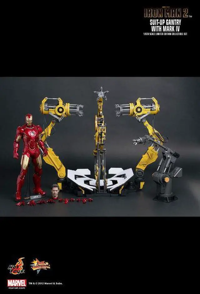 Alt view image 2 of 5 - Figure Hot Toys MMS160 - Marvel Comics - Iron Man 2 - Suit-Up Gantry With Iron Man Mark 4