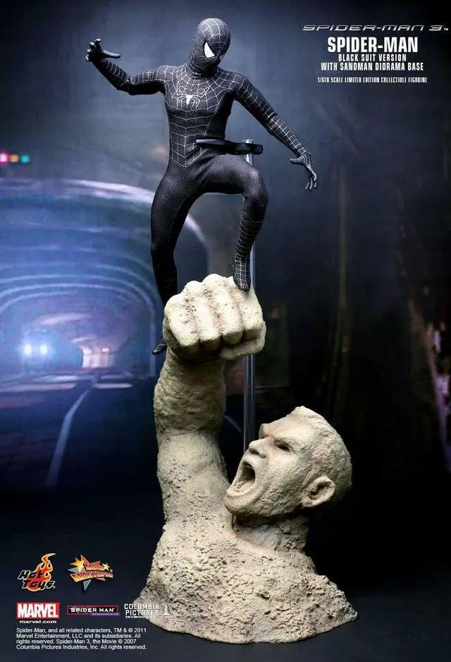Alt view image 3 of 5 - Figure Hot Toys MMS165 - Marvel Comics - Spider-Man 3 - Spider-Man Black Suit Version
