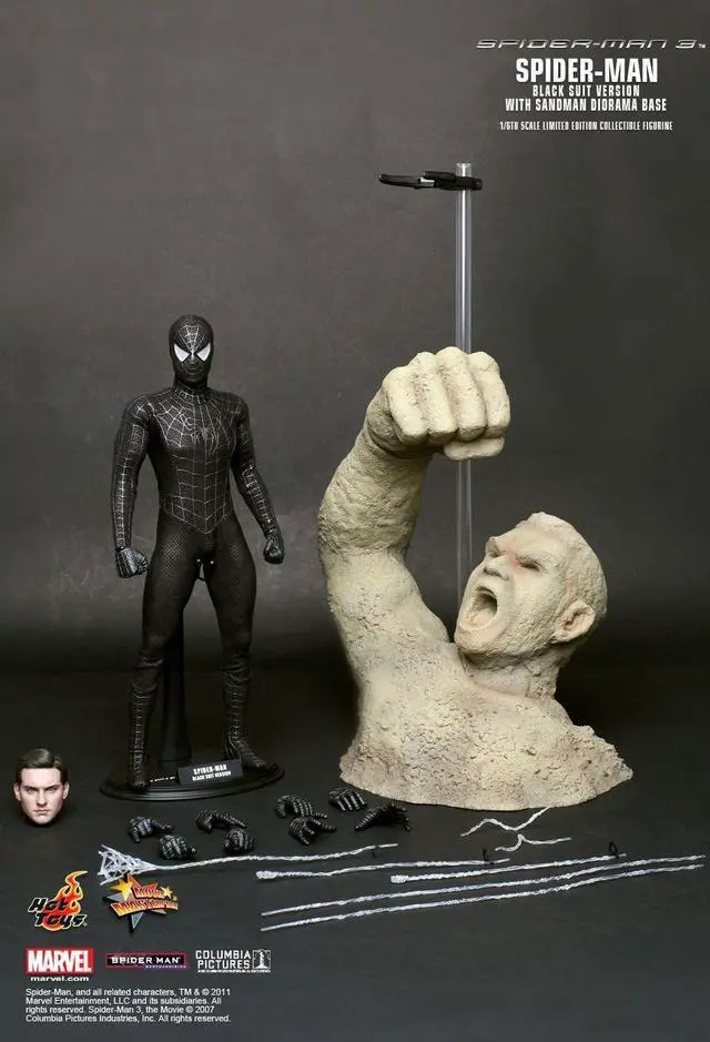Alt view image 2 of 5 - Figure Hot Toys MMS165 - Marvel Comics - Spider-Man 3 - Spider-Man Black Suit Version