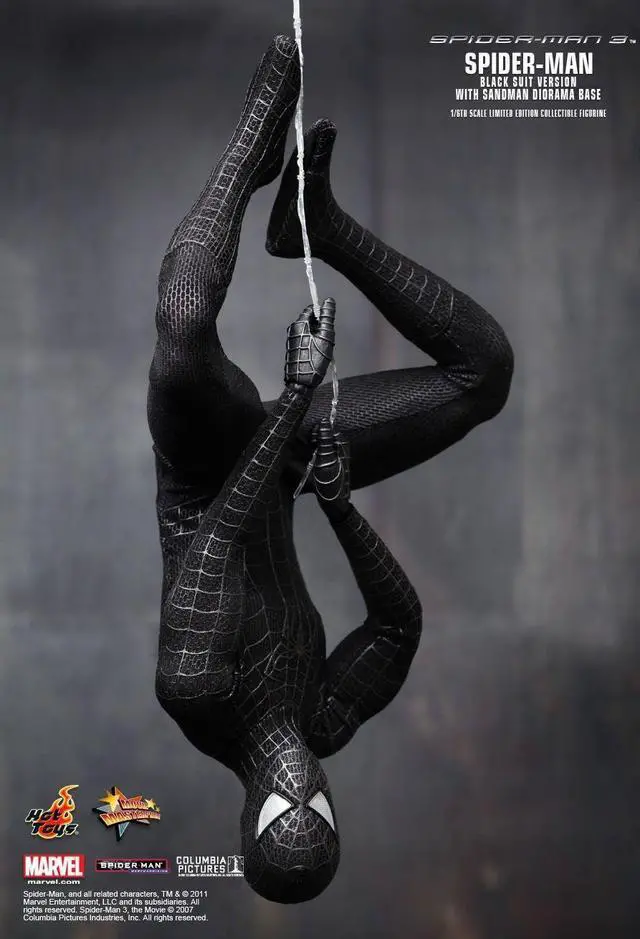Alt view image 4 of 5 - Figure Hot Toys MMS165 - Marvel Comics - Spider-Man 3 - Spider-Man Black Suit Version