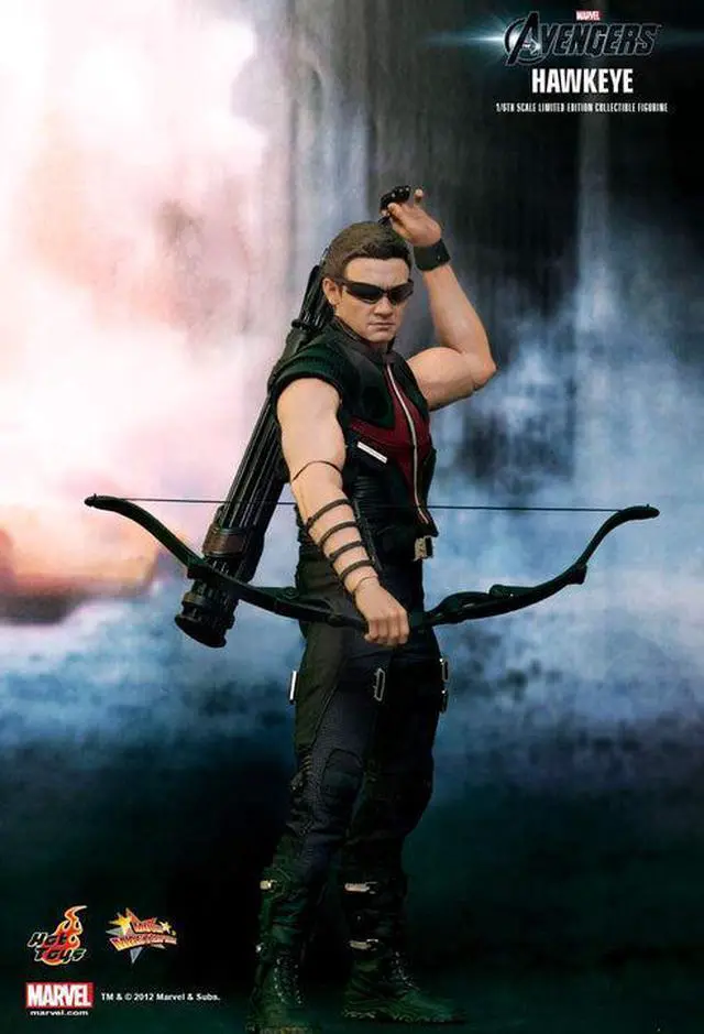Alt view image 10 of 10 - Hawkeye The Avengers Movie Masterpiece Series 1/6 Scale Hot Toys Figure